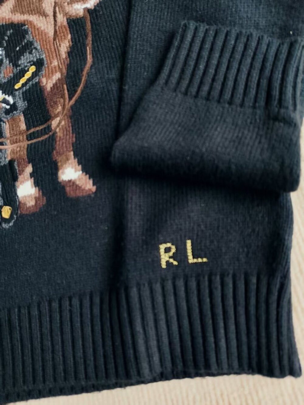 🐻 Polo Ralph Lauren Tuxedo Bear Horse Crewneck Sweater - Picture 6 of 7